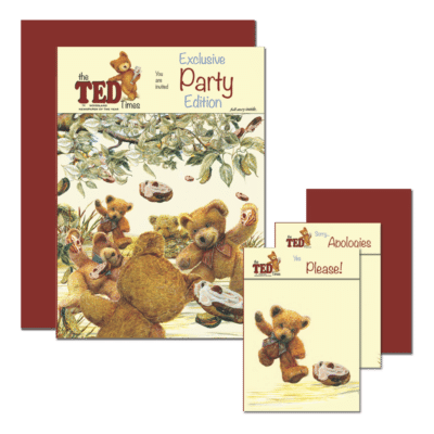 3 in 1 Buns Away Bear Party Invitation | Party Exclusive | The Ted Times