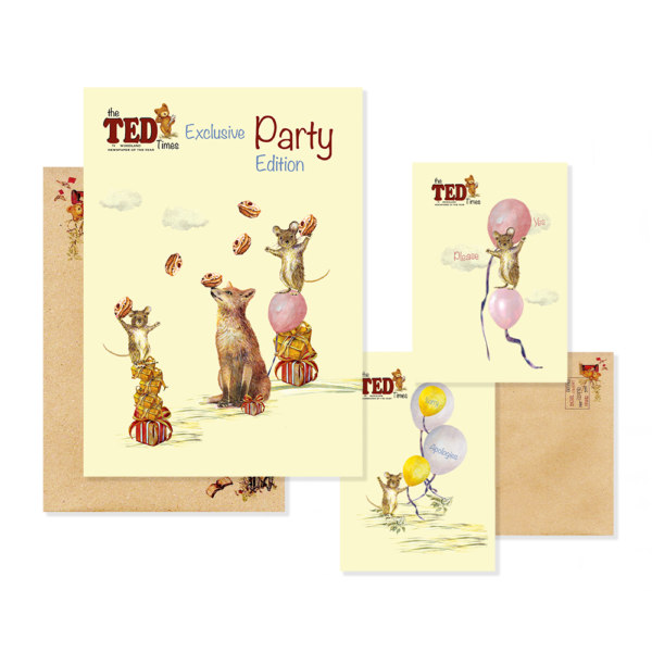 Wood Mice - Tick and Tock with Fredrick - 3 in 1 Cards
