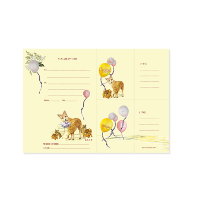 Fredick Fox - 3 - in - 1 - Card - The Ted Times - With the envelopes and the card.