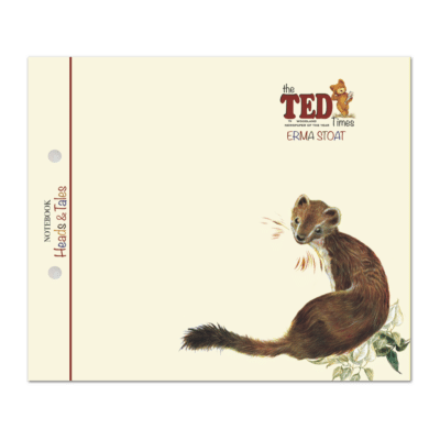 Erma Stoat Head & Tails Notebook | The Ted Times