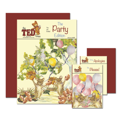 3 in 1 Tick and Tock Party Invitation | The Ted Times